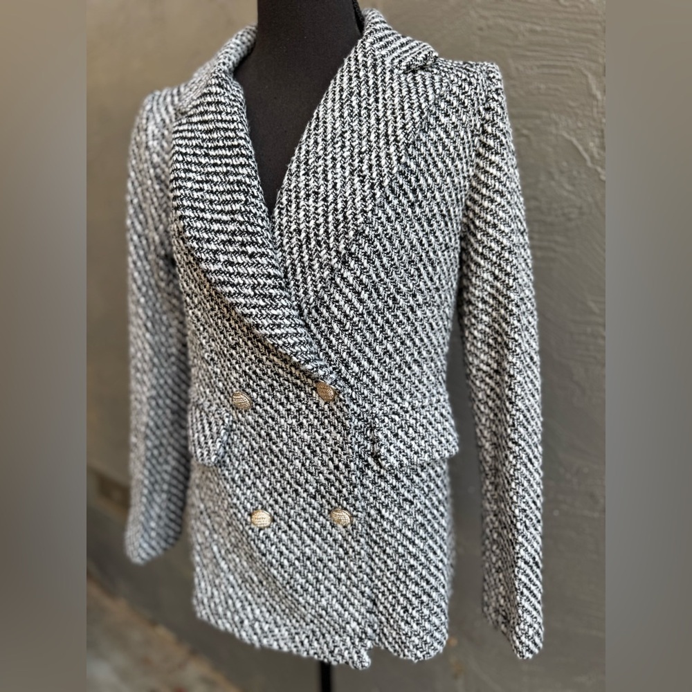 SHEIN LUNE Solid Double Breasted Blazer,Size S - Picture 10 of 15